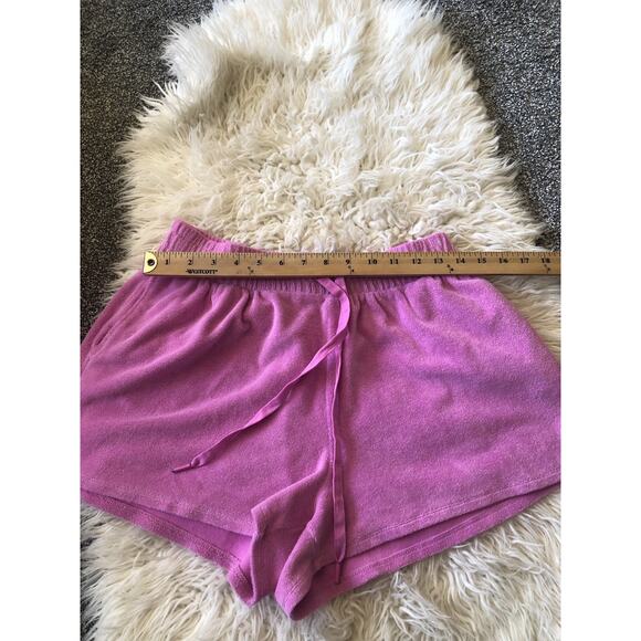 Victoria’s Secret Pink Terry Cloth Beach Shorts/sleepwear Pink Medium LL - Picture 3 of 6